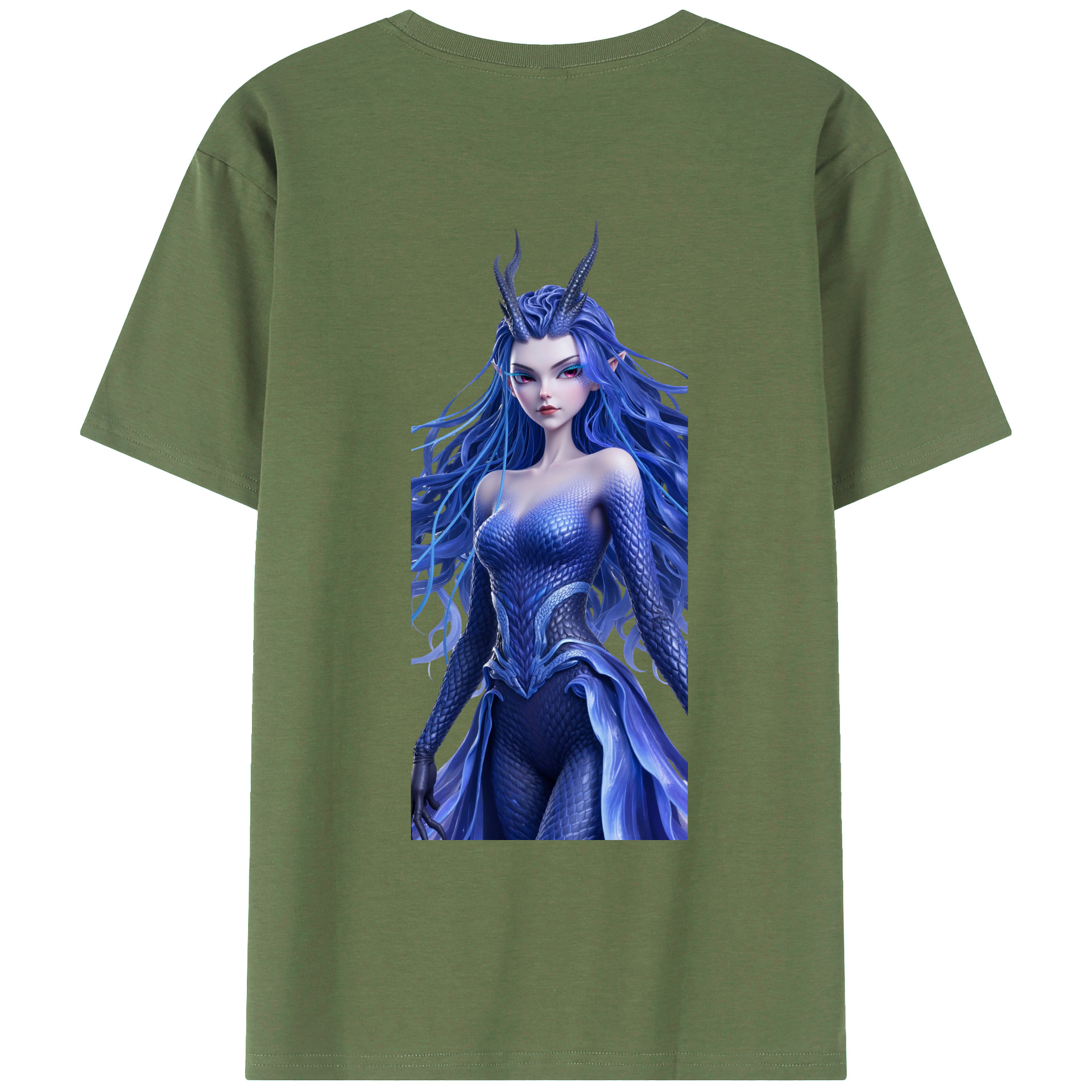 （画像用） Ne Zha 2 ナタ 魔童の大暴れ 綿100％ メンズ半袖Tシャツ（バックプリント） 通気性